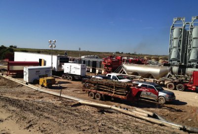 UVX unit operating on an active oilfield site